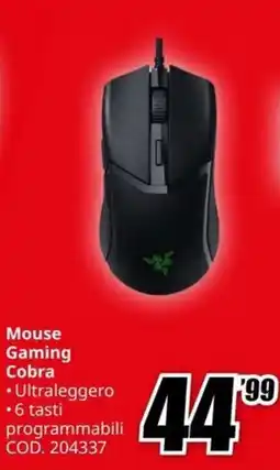 MediaWorld Mouse Gaming Cobra offerta