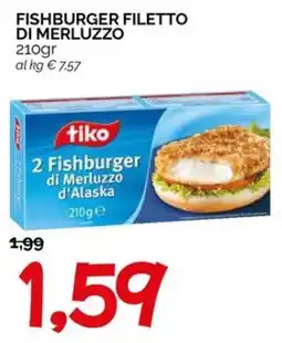 Hardis Fishburger filetto di merluzzo Tiko offerta