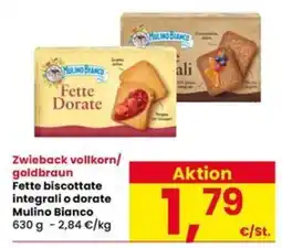 Interspar Fette biscottate integrali o dorate Mulino Bianco offerta