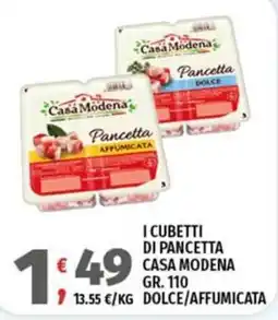 Vivo Supermercati I cubetti di pancetta Casa Modena offerta
