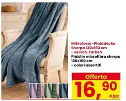 Interspar Plaid in microfibra sherpa offerta