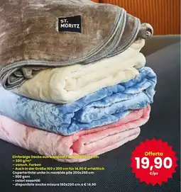 Interspar Coperta tinta unita in morbido pile offerta