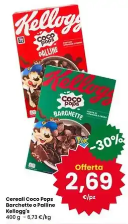 Eurospar Cereali Coco Pops Barchette o Palline Kellogg's offerta