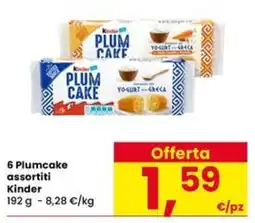 Eurospar Plumcake assortiti Kinder offerta