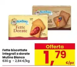 Eurospar Fette biscottate integrali o dorate Mulino Bianco offerta