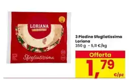 Eurospar Piadine Sfogliatissima Loriana offerta