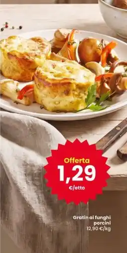 Eurospar Gratin ai funghi porcini offerta
