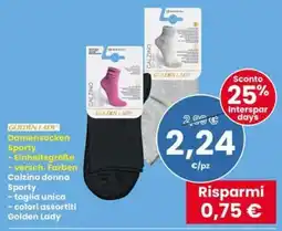 Interspar Calzino donna Sporty Golden Lady offerta