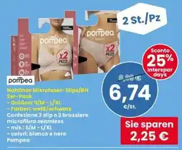 Interspar Pompea Nahtlose Mikrofaser-Slips/BH offerta