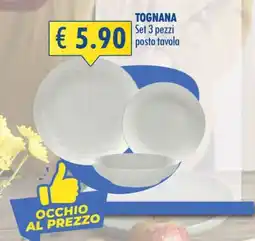 Magika Shop Tognana set 3 pezzi posto tavola offerta