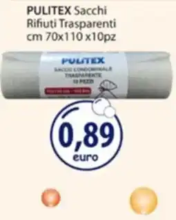 Acqua & Sapone Pulitex sacchi rifiuti trasparenti offerta