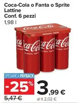 Carrefour Express Coca-Cola Lattine offerta