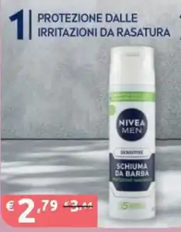 PiùMe Nivea Men schiuma da barba sensitive offerta
