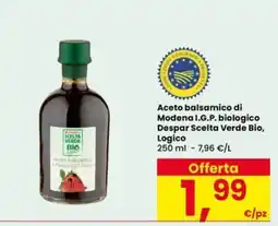 Eurospar Aceto balsamico di Modena I.G.P. biologico Despar Scelta Verde Bio, Logico offerta
