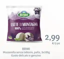 Eurospar Mozzarella senza lattosio Brimi offerta