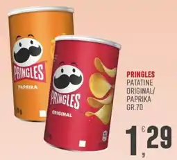 Marketpiù Pringles patatine original/paprika offerta