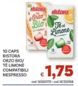 Vivo Supermercati Ristora Orzo Bio/ Tè Limone offerta