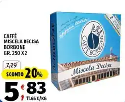 Vivo Supermercati Caffè Miscela Decisa Borbone offerta
