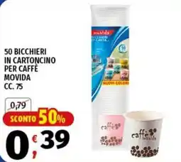 Vivo Supermercati Bicchieri in cartoncino per caffè Movida offerta