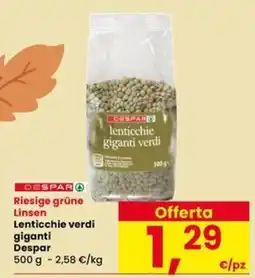 Interspar Lenticchie verdi giganti Despar offerta