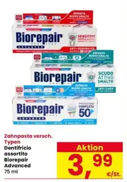 Interspar Zahn pasta versch. Typen Dentifricio assortito Biorepair Advanced offerta