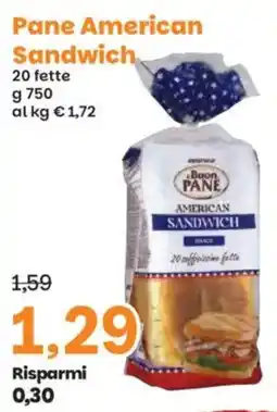 Prix Quality Buon Pane American Sandwich offerta