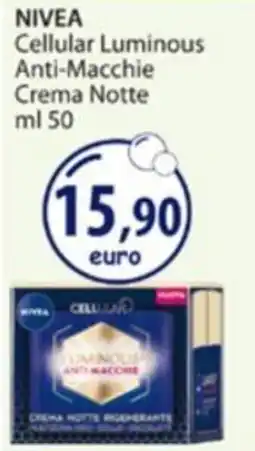 Acqua & Sapone NIVEA Cellular Luminous Anti-Macchie Crema Notte offerta
