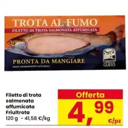 Eurospar Filetto di trota salmonata affumicata Friultrota offerta