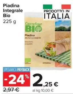 Carrefour Express Carrefour Bio Piadina alla farina integrale offerta