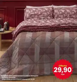 Eurospar Completo letto matrimoniale in cotone stampato offerta