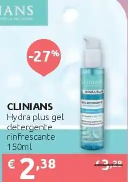 PiùMe Clinians Hydra plus gel detergente rinfrescante offerta