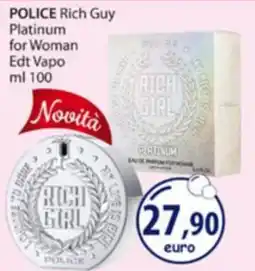 Acqua & Sapone Police Rich Girl Platinum for Woman offerta