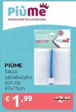 PiùMe Piùme Sacco salvabucato con zip offerta