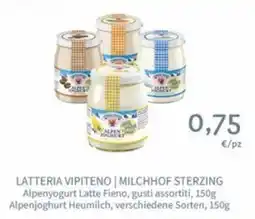 Interspar Alpenyogurt Latte Fieno offerta