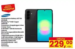 Eurospar Samsung Smartphone Galaxy A27 5G offerta