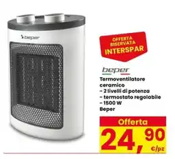 Eurospar Termoventilatore ceramico Bepper offerta