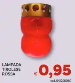 Vivo Supermercati Lampada tirolese rossa offerta