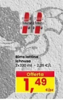 Eurospar Birra lattina Ichnusa offerta