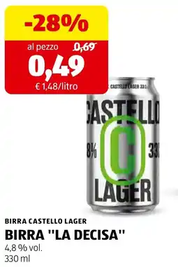ALDI Birra Castello Lager offerta