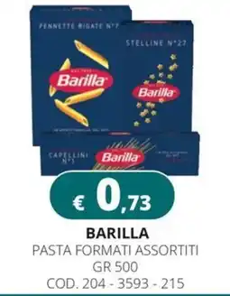 Altasfera Barilla pasta formati assortiti offerta