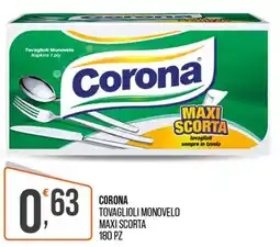 Cash pro Corona tovaglioli monovelo offerta