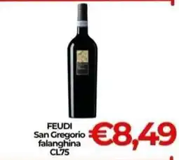Supermercati Pasquale Prisco Feudi San Gregorio falanghina offerta