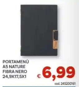 Vivo Supermercati Portamenù A5 Nature Fibra Nero offerta