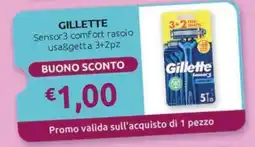PiùMe Gillette Sensor3 comfort rasoio offerta