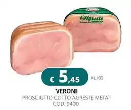 Altasfera Prosciutto cotto Agreste meta' Veroni offerta