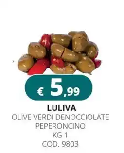 Altasfera Luliva olive verdi denocciolate peperoncino offerta