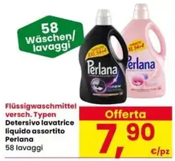 Interspar Detersivo lavatrice liquido assortito Perlana offerta