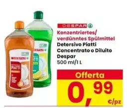 Interspar Detersivo Piatti Despar offerta