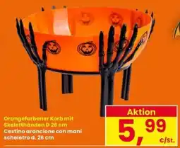Interspar Cestino arancione con mani scheletro offerta