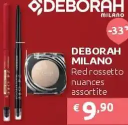 PiùMe Deborah Milano Red rossetto nuance assortite offerta